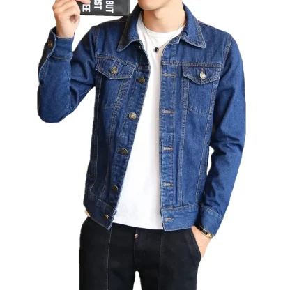 Slim Fit Buttoned Denim Jacket - Image 6