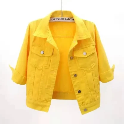 Cropped Trucker Denim Jackets - Image 6