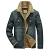 Men's Thick Fleece Denim Jacket